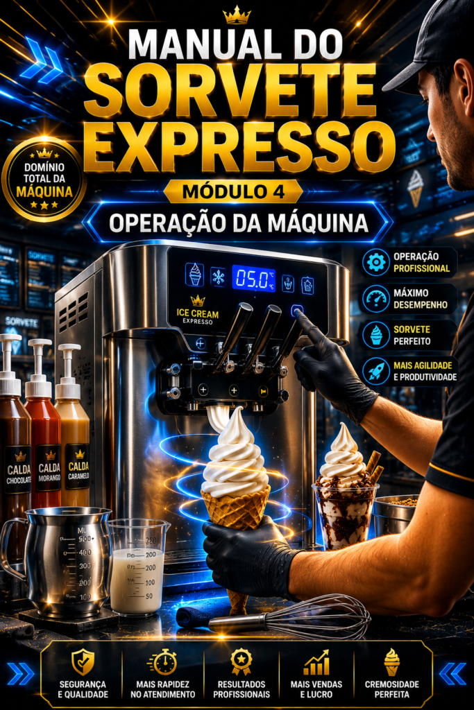 como operar uma maquina de sorvete expresso